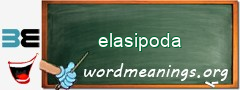 WordMeaning blackboard for elasipoda